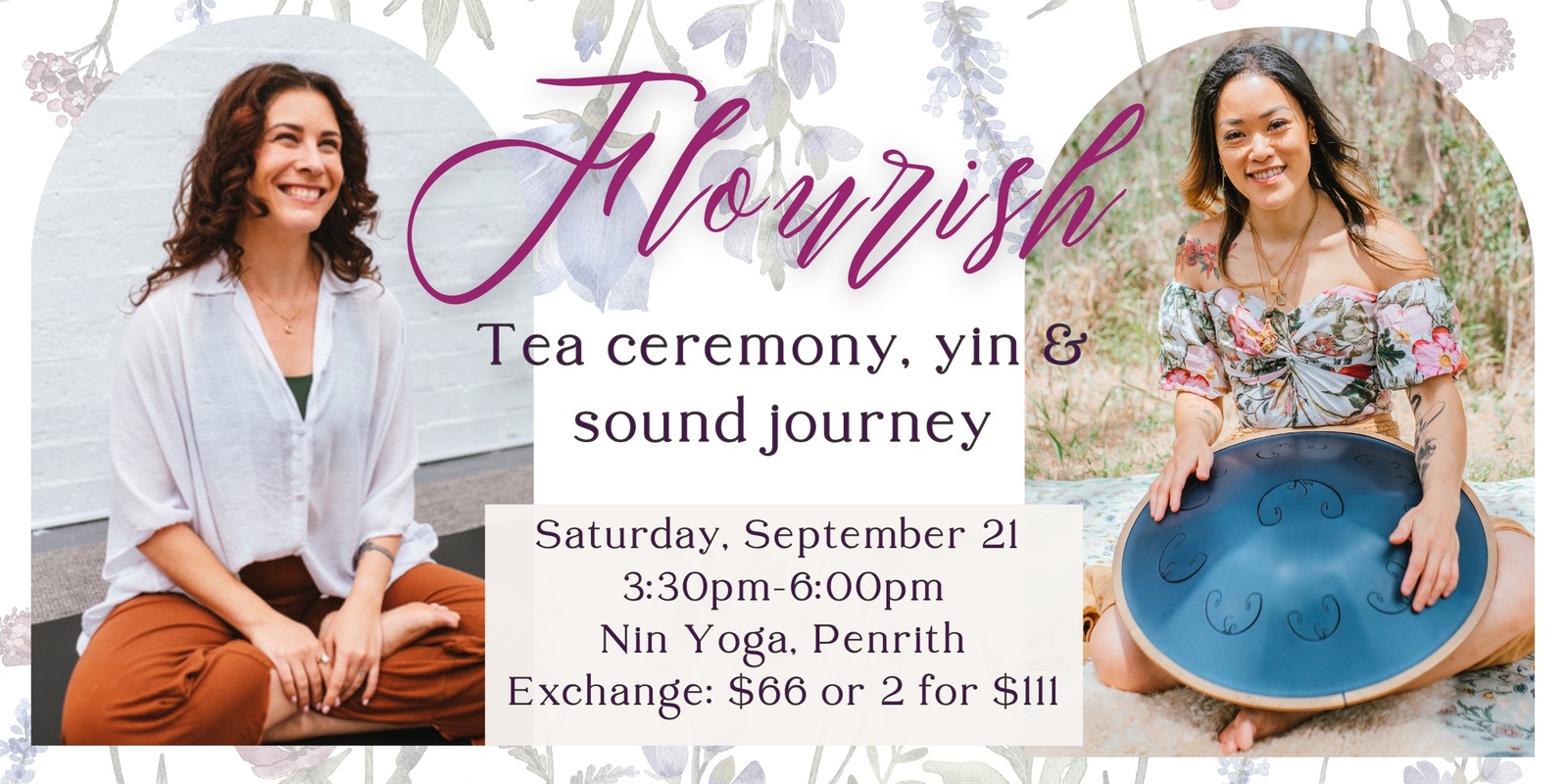 Banner image for Flourish: Tea Ceremony, Yin Yoga and Sound Journey