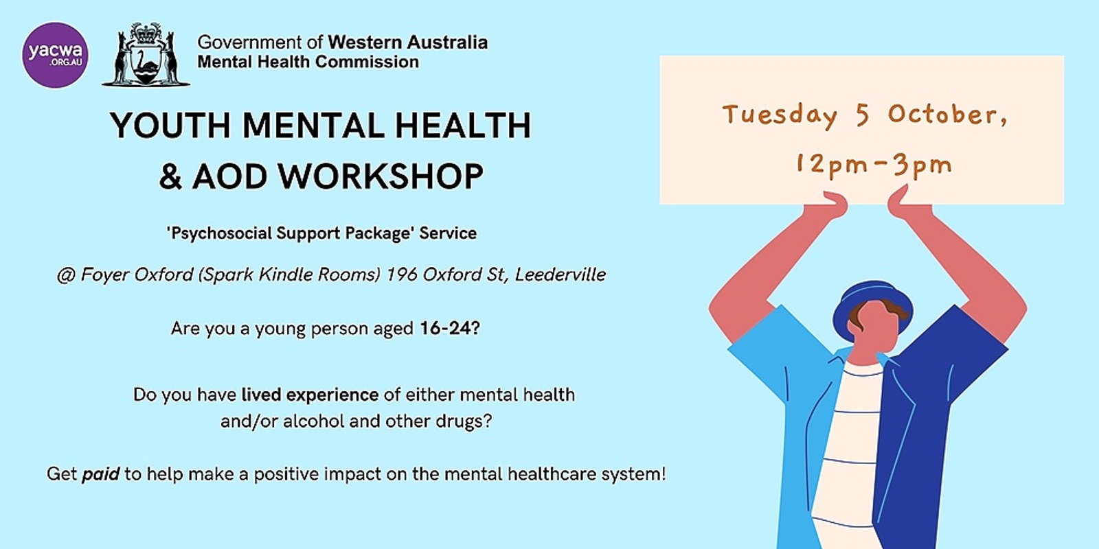 Banner image for Youth Mental Health & AOD Workshop - 'Psychosocial Support Packages' Service