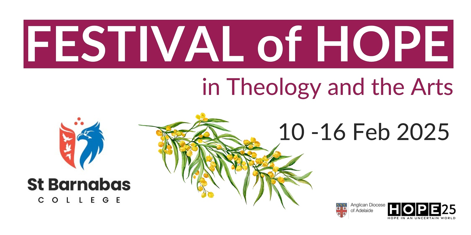 Banner image for Festival of Hope in Theology and the Arts