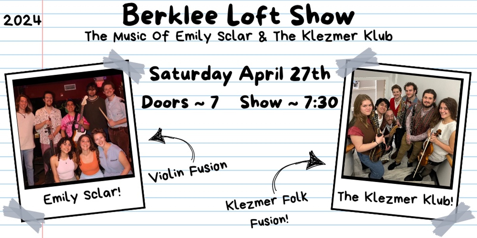 Banner image for Emily Sclar and The Klezmer Klub at The Berklee Loft