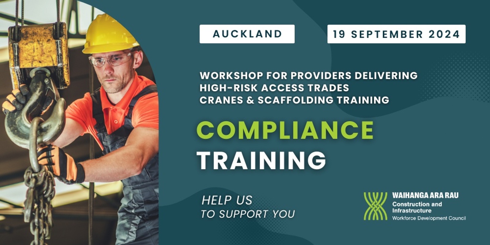 Banner image for Compliance Training Workshop for Providers delivering high-risk Access Trades, Cranes & Scaffolding training