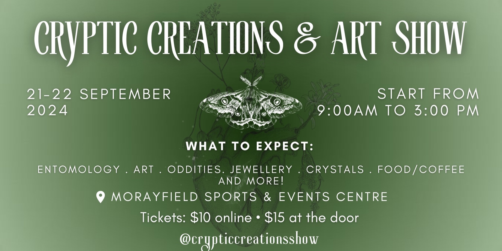 Banner image for Cryptic Creations & Art Show - Morayfield 