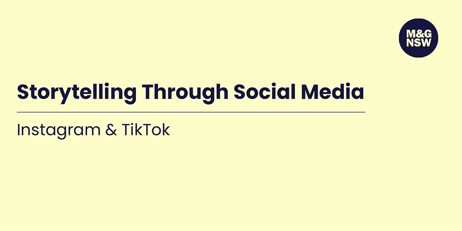 Banner image for Storytelling through social media: Instagram and Tiktok