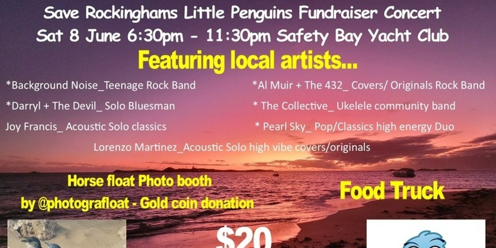 Banner image for Save Rockinghams Little Penguins Fundraiser Concert