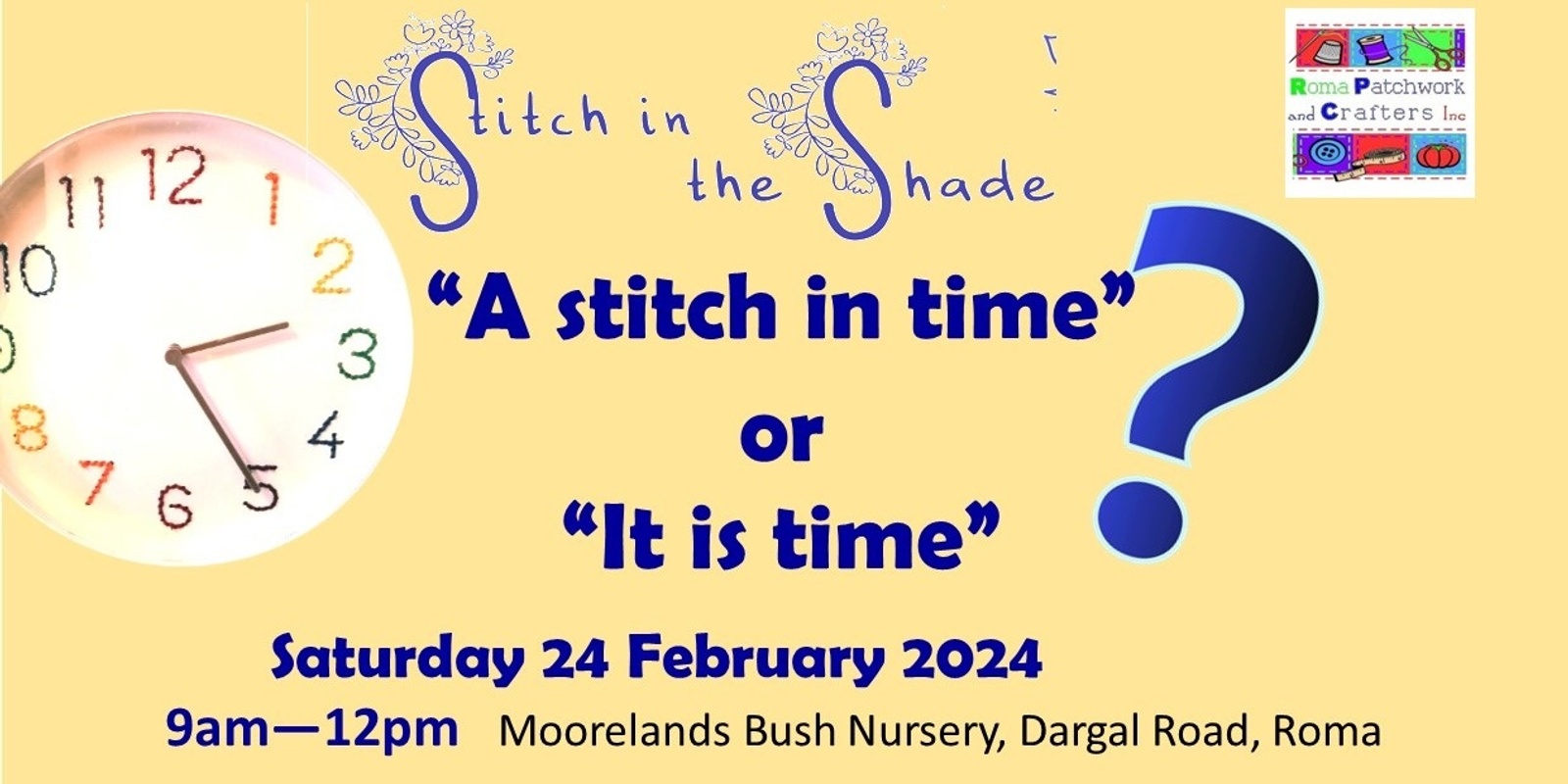 Banner image for A Stitch in Time - Stitch in the Shade