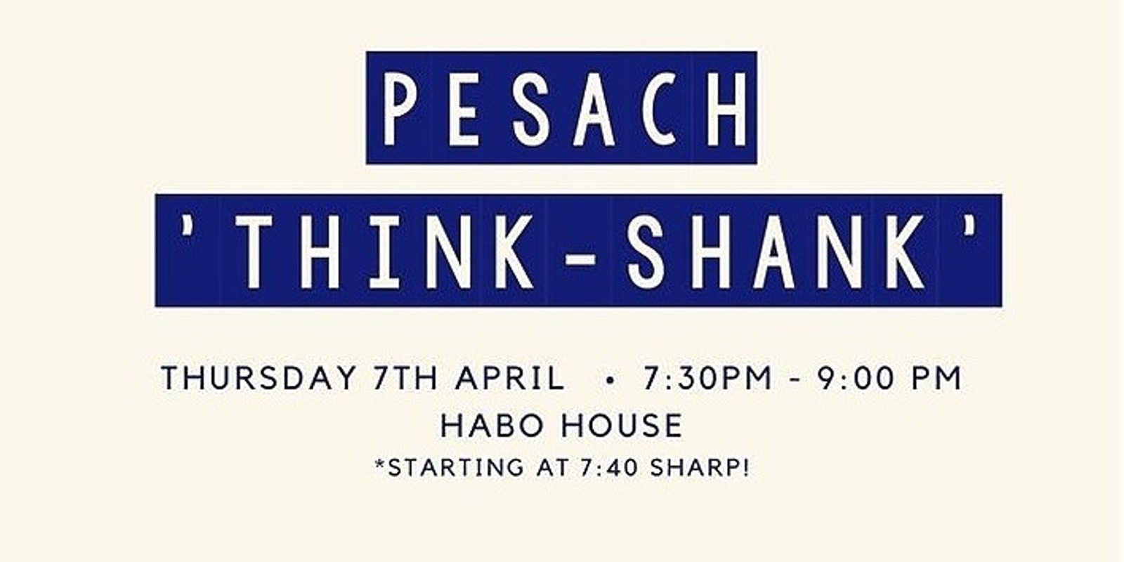 Banner image for Kehilat Kolenu: Pesach 'Think-Shank'