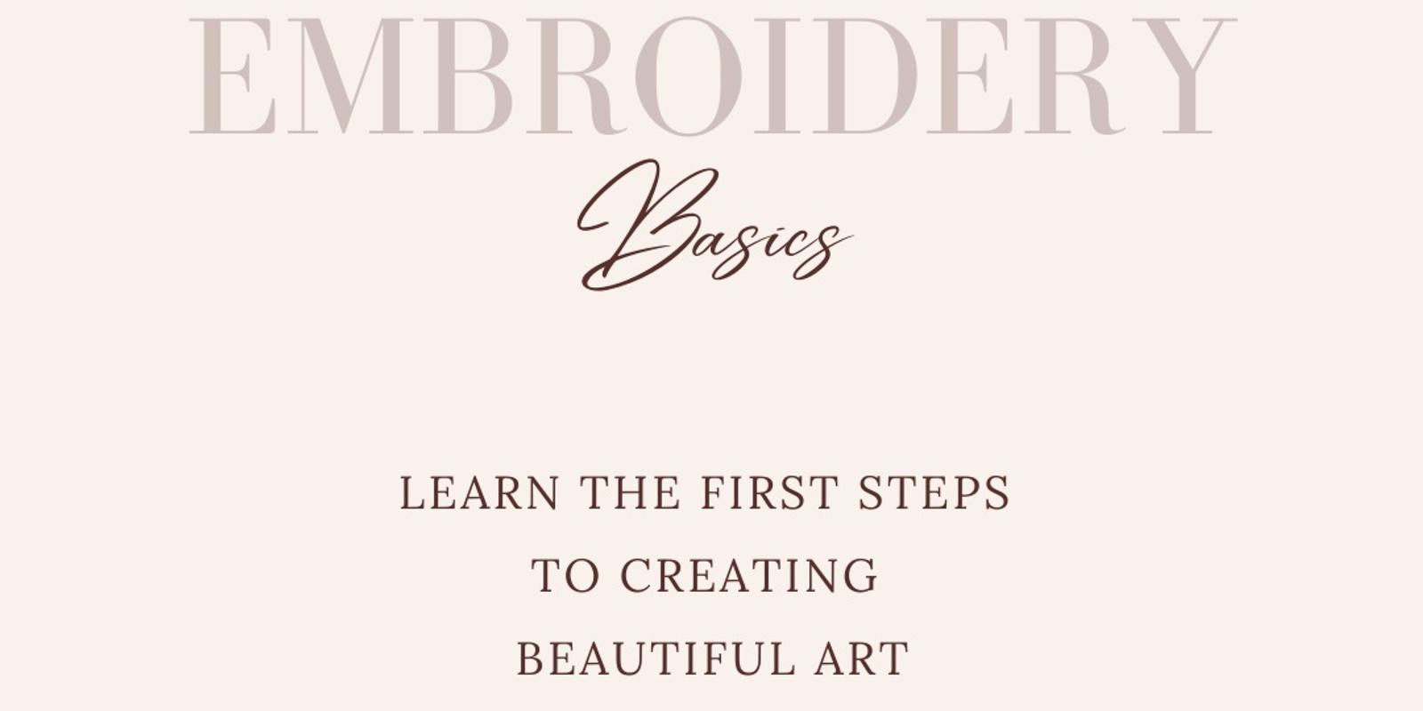 Banner image for Embroidery Basics