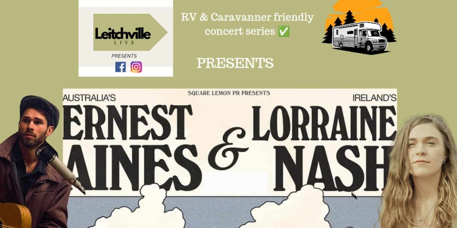Banner image for Leitchville LIVE Presents - Lorraine Nash (IRE)  &  Ernest Aines (AUS)