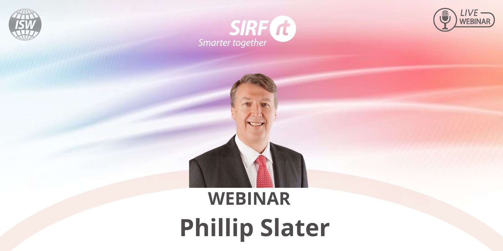 Banner image for SIRF Webinar  - Phillip Slater | How to Develop a Spare Parts Management System That Truly Serves Your Needs 