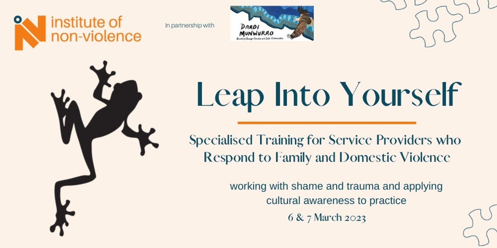 Banner image for Leap Into Yourself: Working with shame and trauma and applying cultural awareness to practice