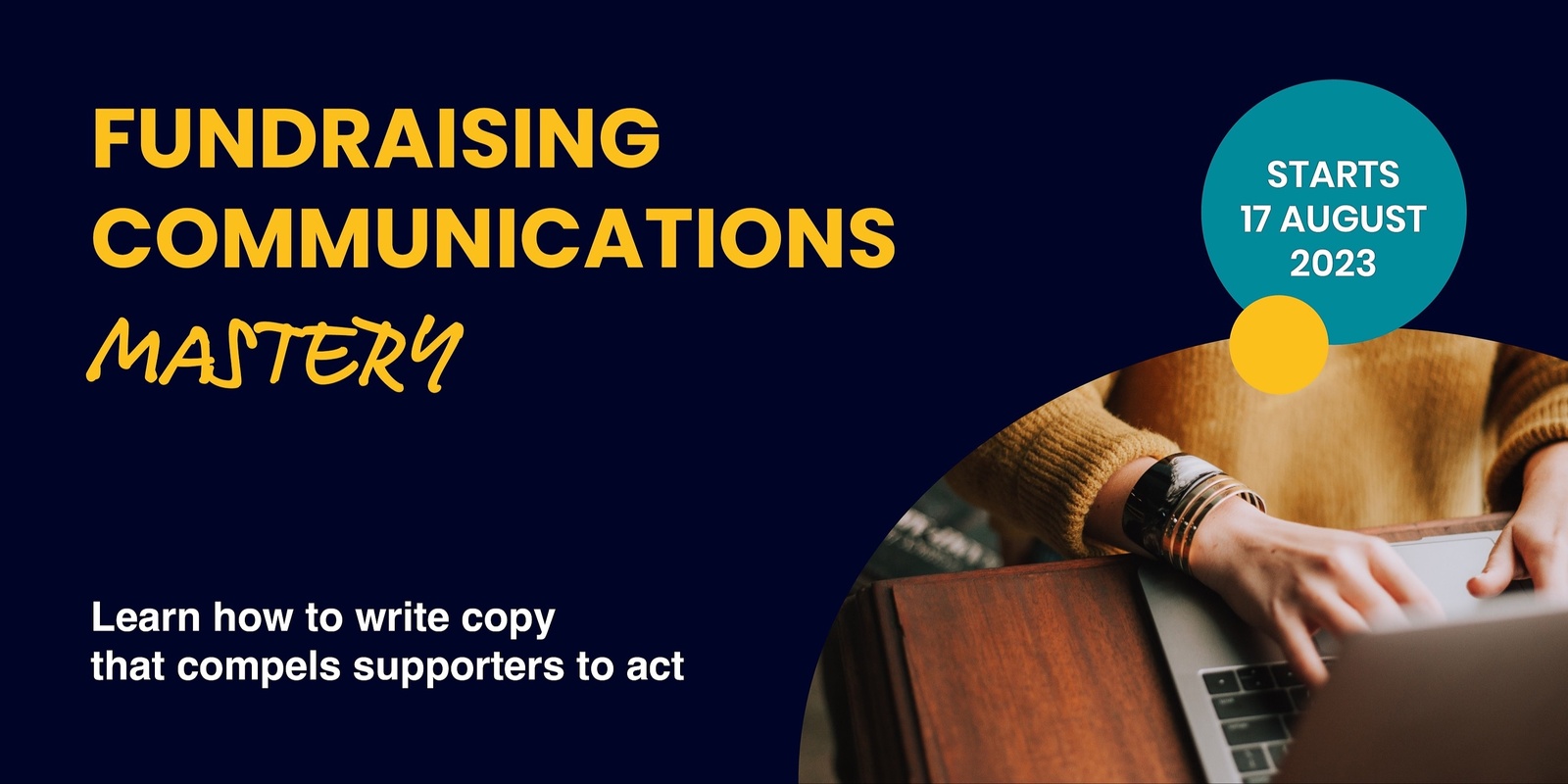 Banner image for Fundraising Communications Mastery - August 2023