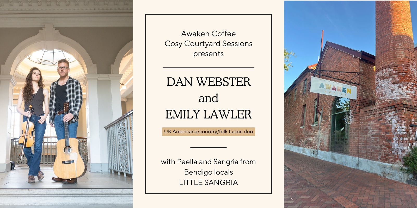 Banner image for Dan Webster & Emily Lawler live in the courtyard