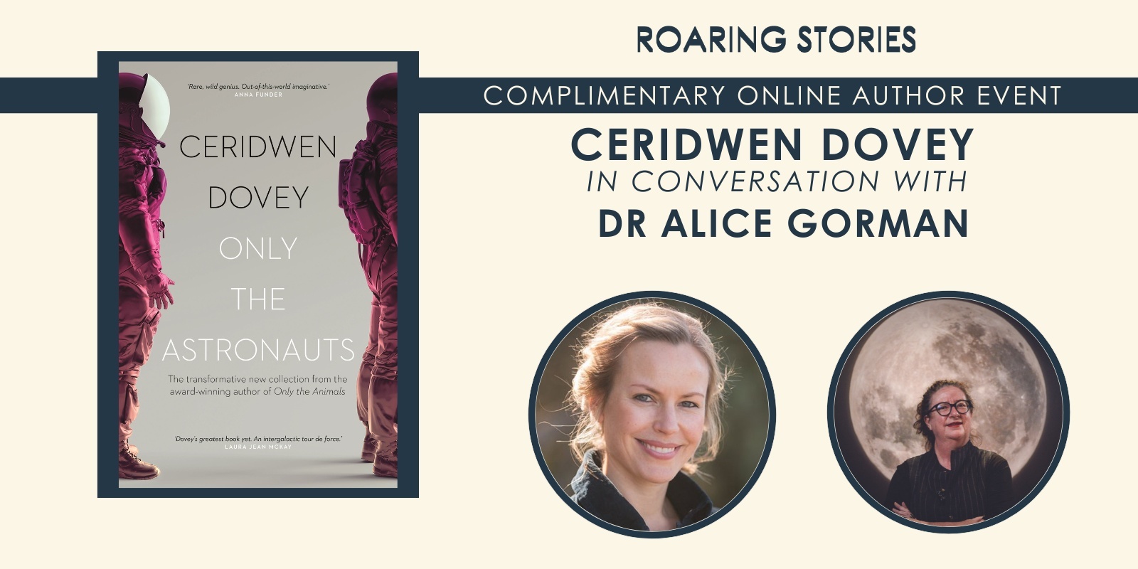 Banner image for Ceridwen Dovey in conversation with Dr Alice Gorman- online event