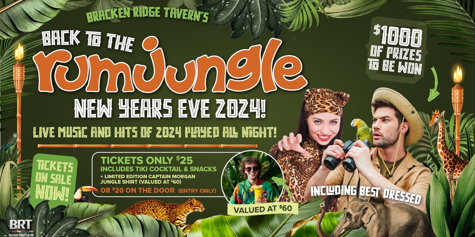 Banner image for Back To The Rum Jungle - NYE at The BRT!