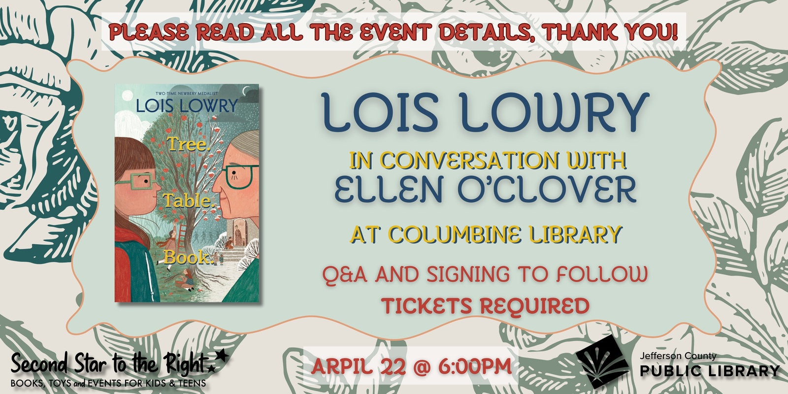 Banner image for Lois Lowry In-Conversation with Ellen O'Clover