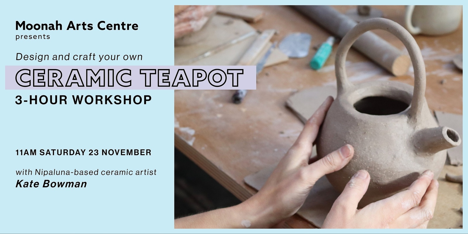 Banner image for Ceramic Teapot Making Workshop - Design and craft your own