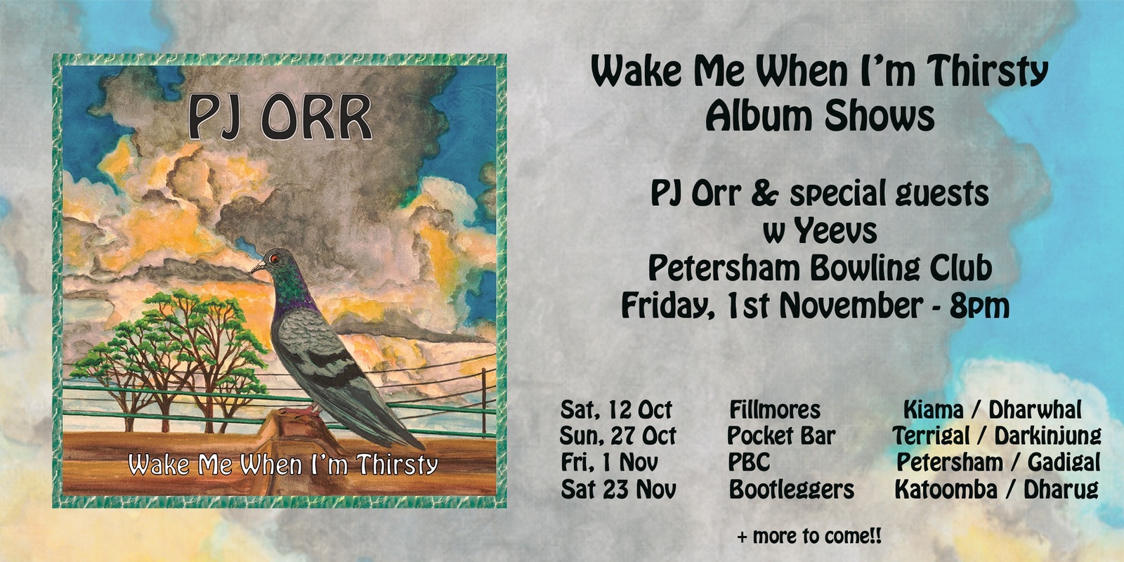 Banner image for PJ Orr Album Launch w Yeevs