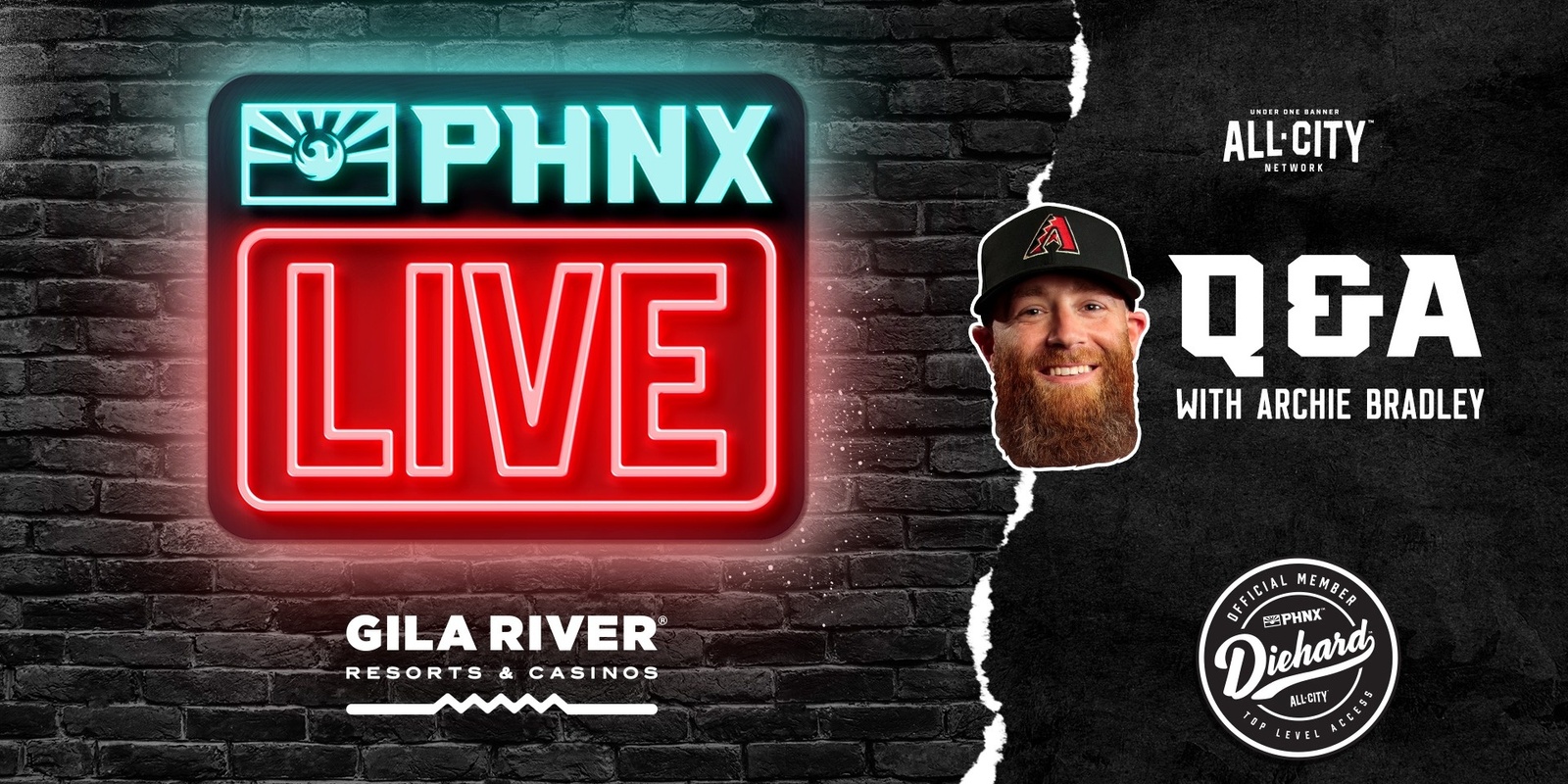 Banner image for PHNX Live Q & A with Archie Bradley