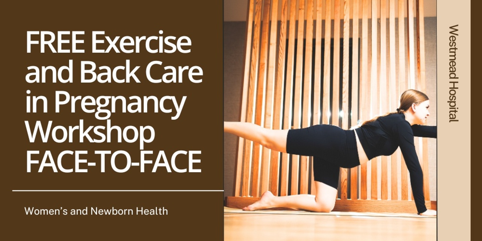 Banner image for FREE Exercise and Backcare in Pregnancy Thursday FACE-TO-FACE 14th August 2025