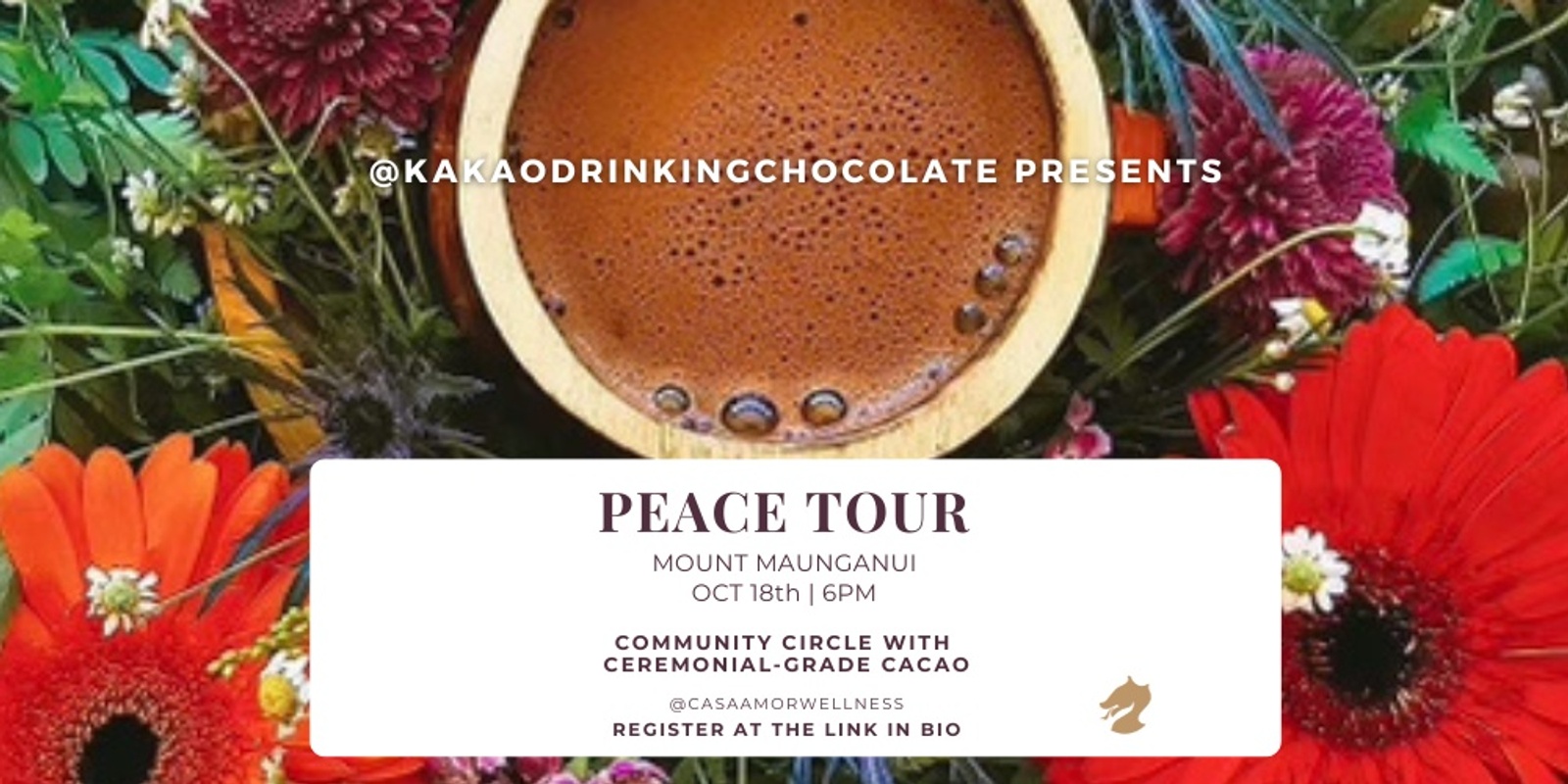 Banner image for PEACE TOUR Full Moon Cacao Ceremony 18 October