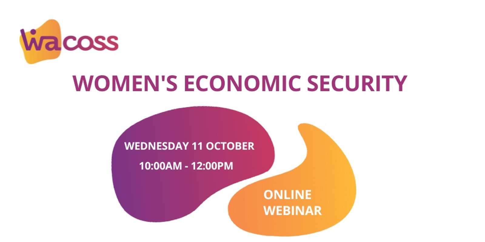 Banner image for Webinar: Women's Economic Security 
