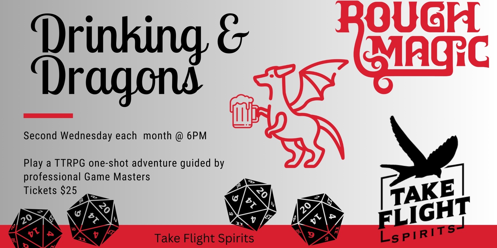 Banner image for Drinking & Dragons at Take Flight Spirits