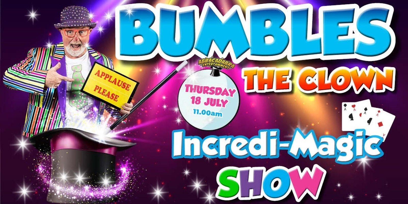 Banner image for Bumbles the Clown Incredi-Magic Show