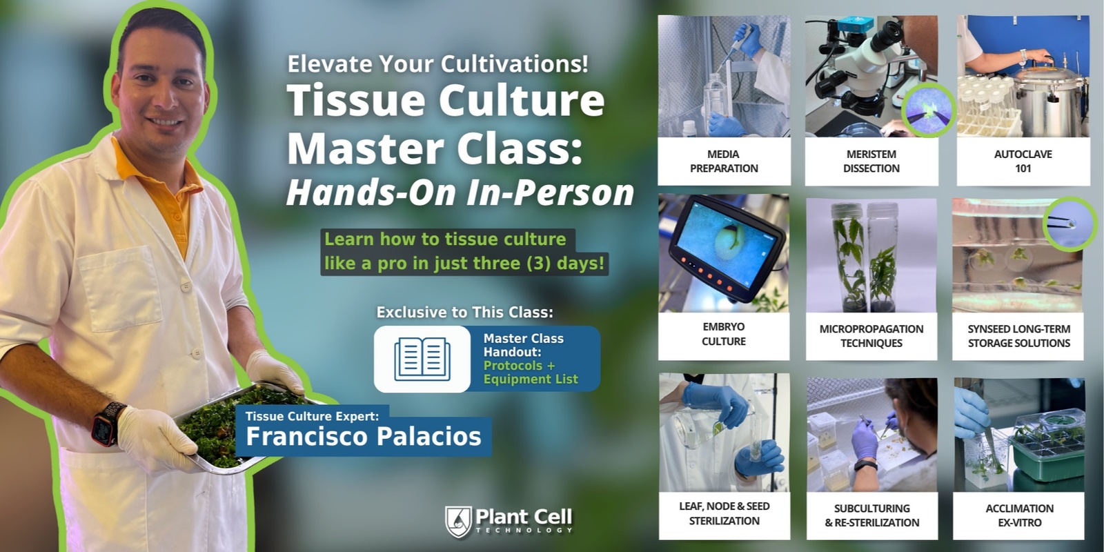 Banner image for In-Person Tissue Culture Master Class: Cannabis/Hemp