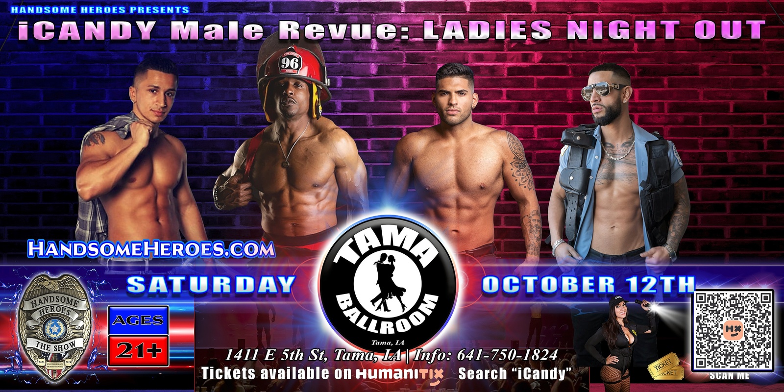 Banner image for Tama, IA - Handsome Heroes Presents: iCandy Male Revue @ Tama Ballroom Shades of Men