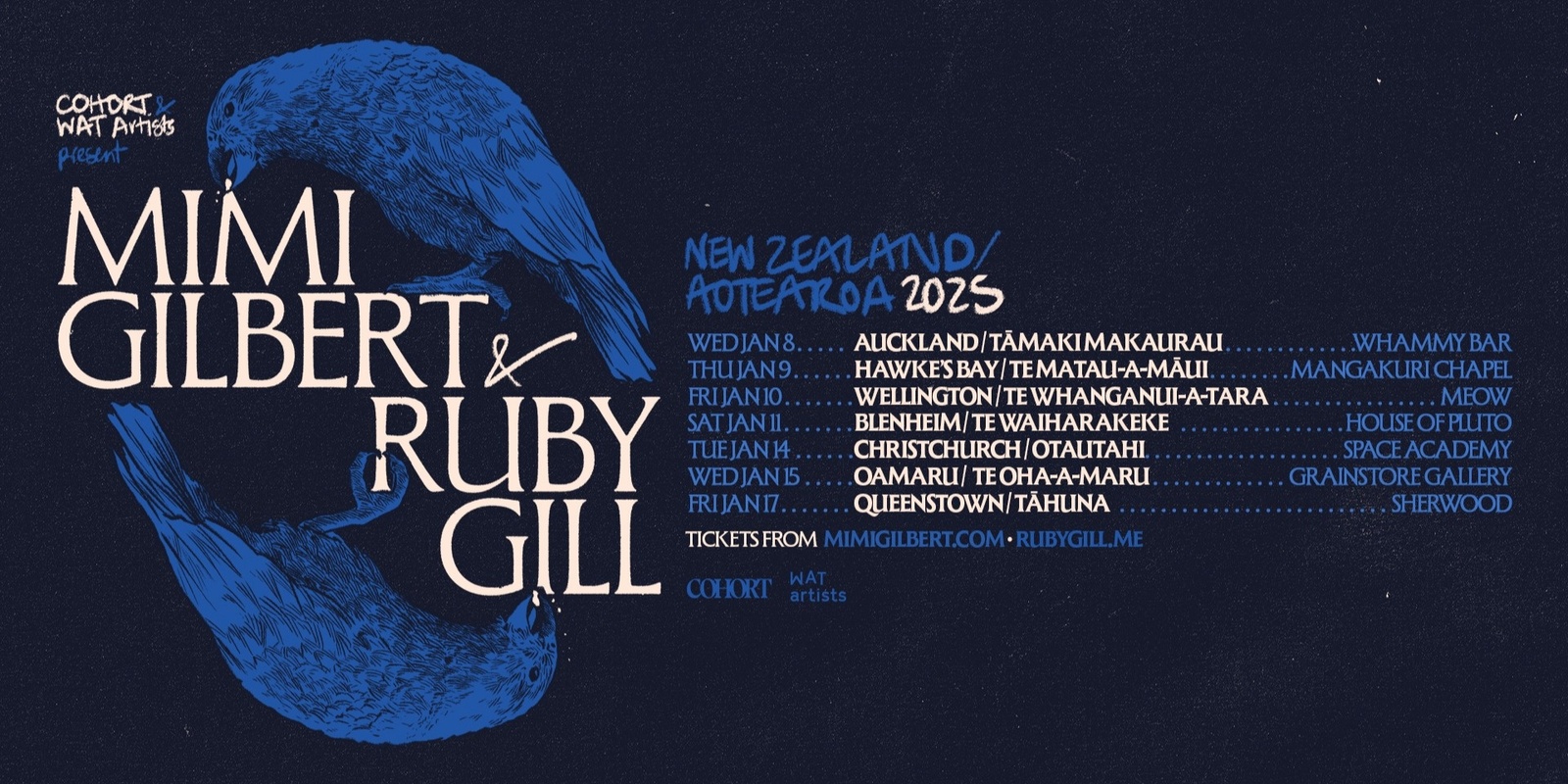 Banner image for Ruby Gill x Mimi Gilbert Aotearoa Tour - Auckland