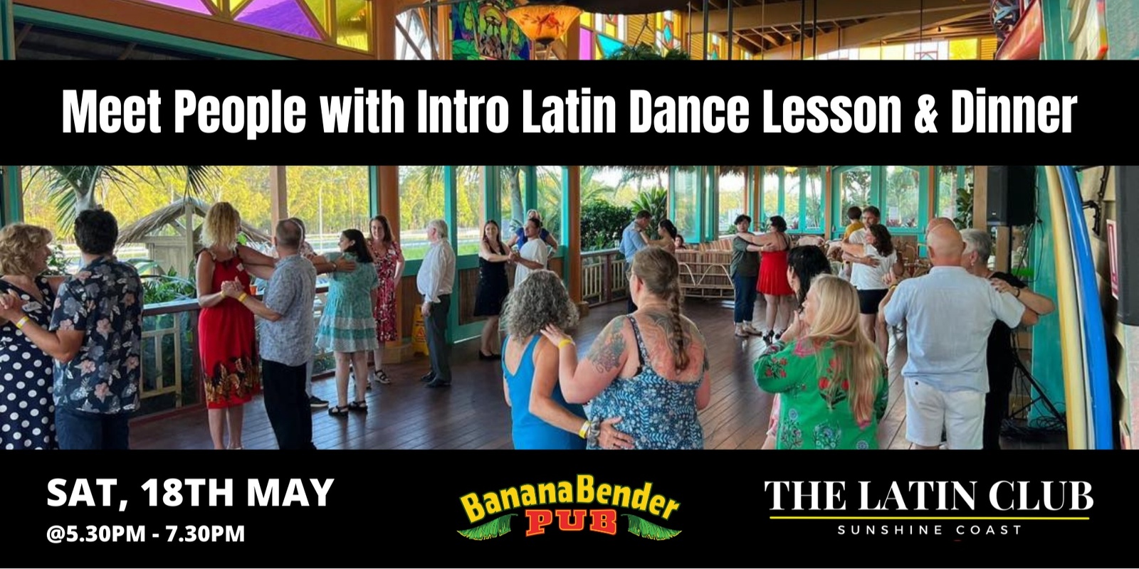 Banner image for Meet People with Intro Latin Dance Lesson & Dinner 18-05-24