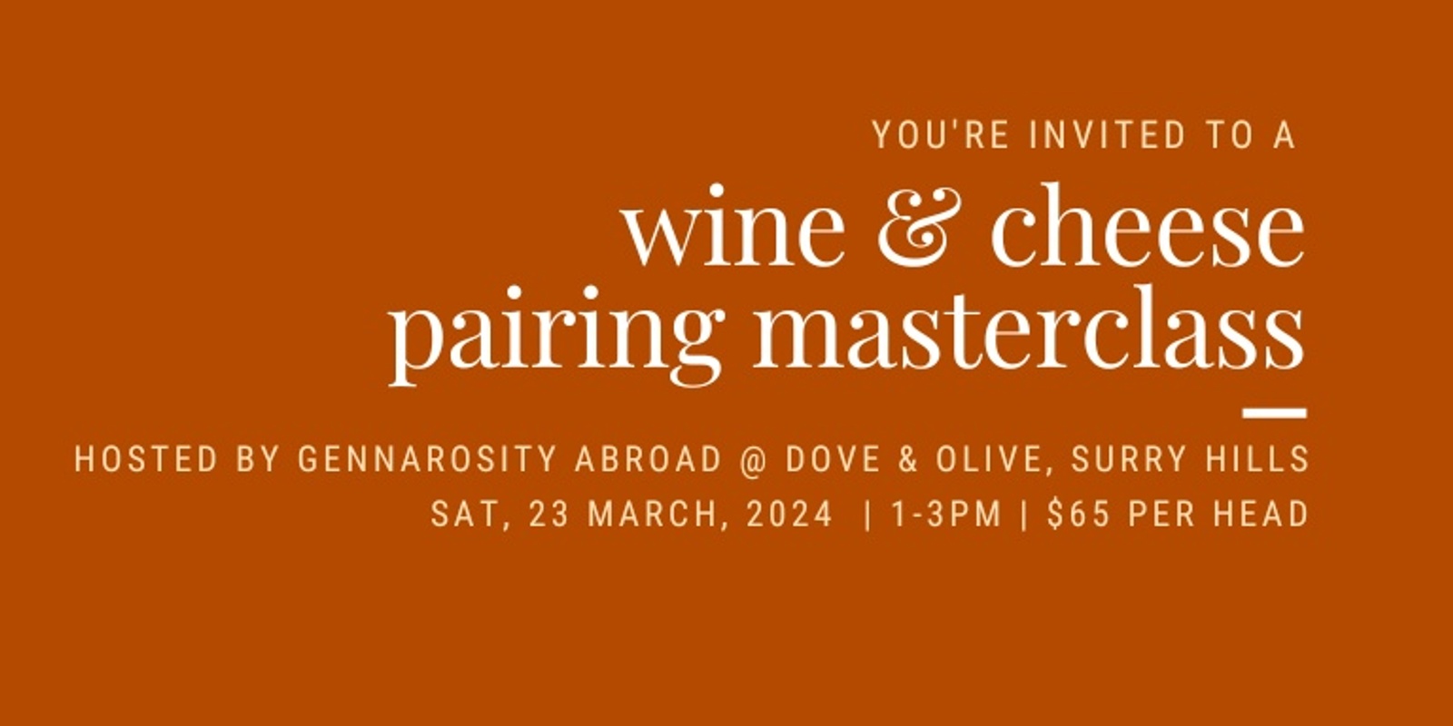 Banner image for Gennarosity Abroad's Wine & Cheese Pairing Masterclass