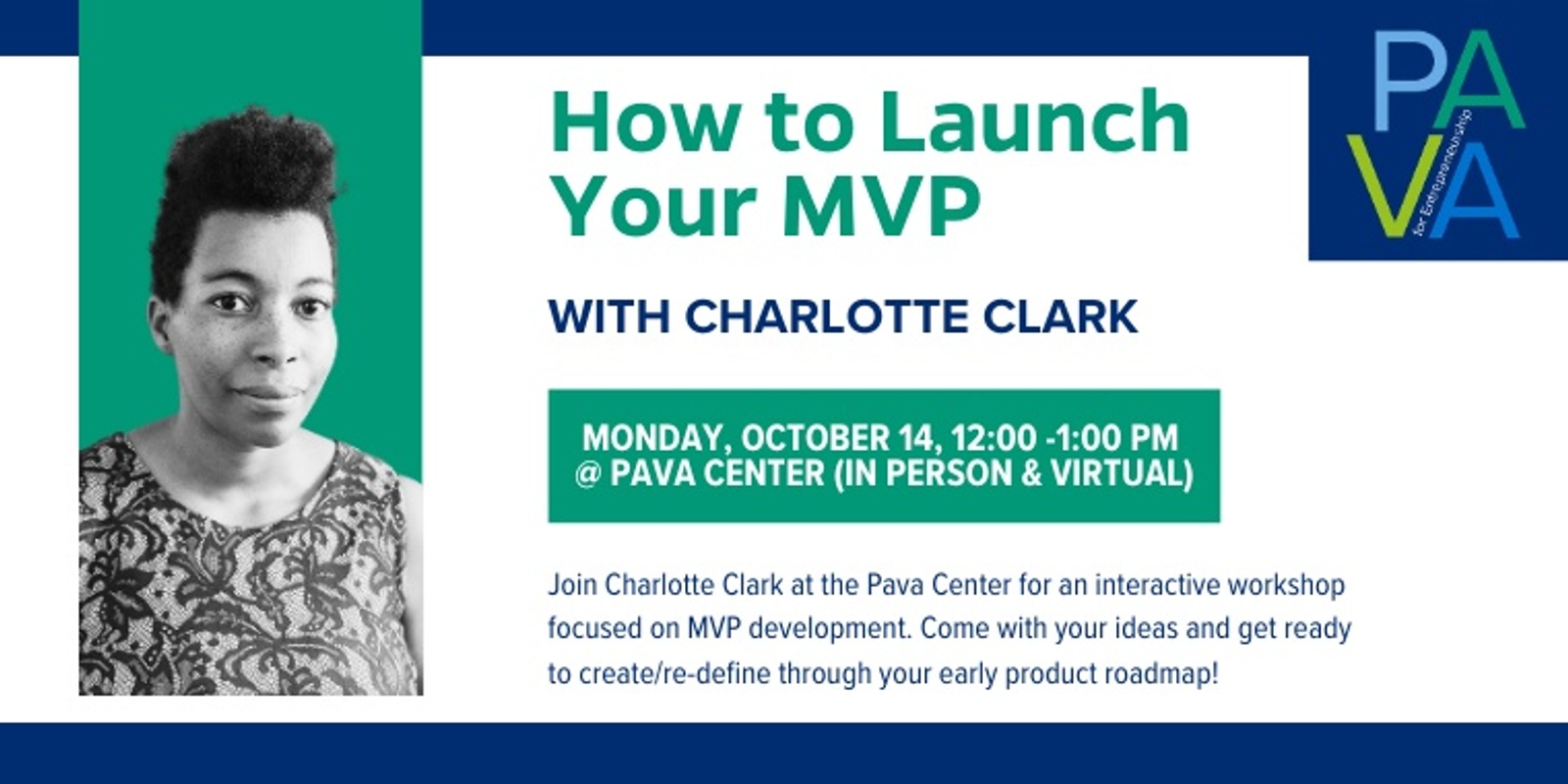 Banner image for How to Launch Your MVP with Charlotte Clark (In-Person & Virtual Options)