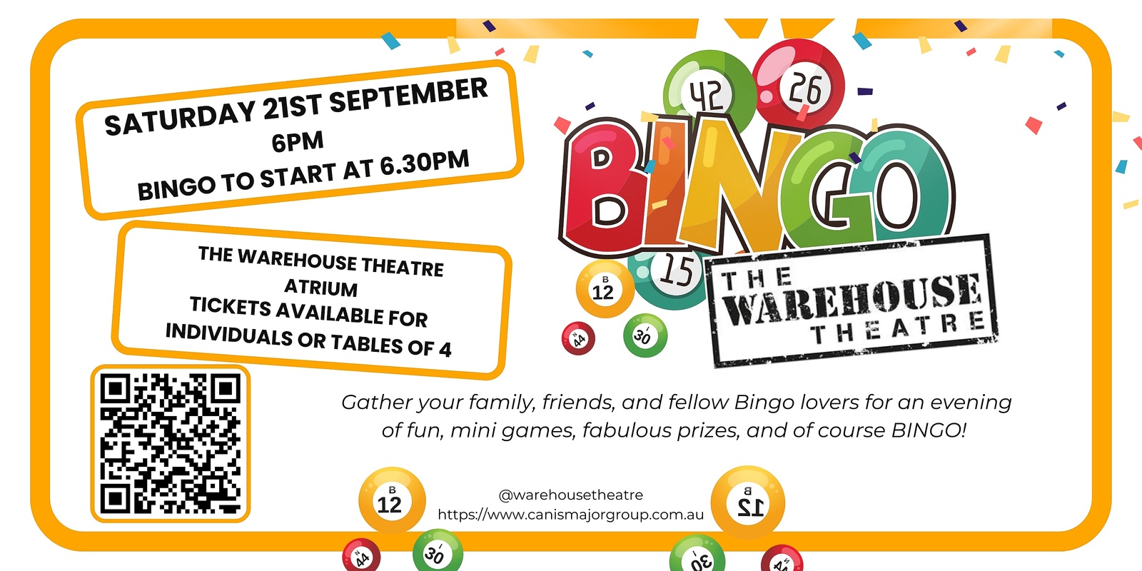 Banner image for Bingo Night at The Warehouse 