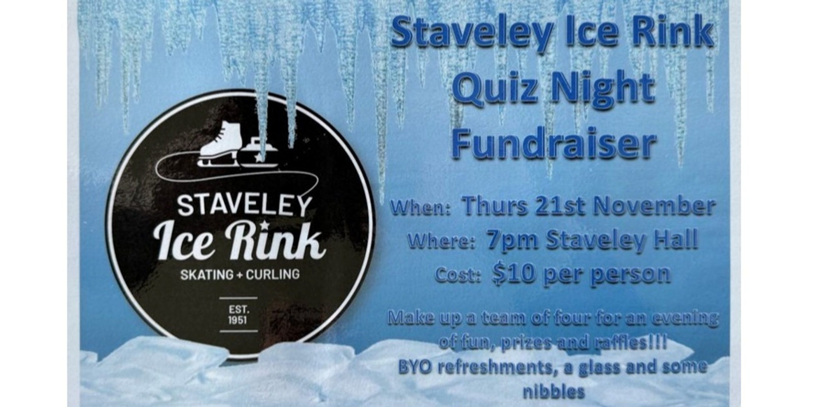 Banner image for Staveley Ice Rink Quiz Night 