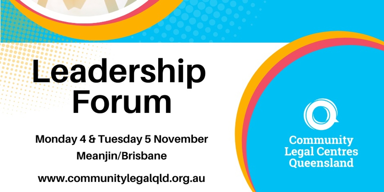 Banner image for 2024 Community Legal Centres Queensland Leadership Forum 