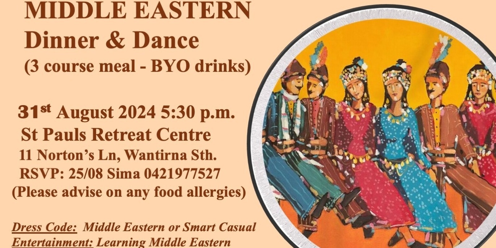 Banner image for Middle Eastern Dinner and Dance