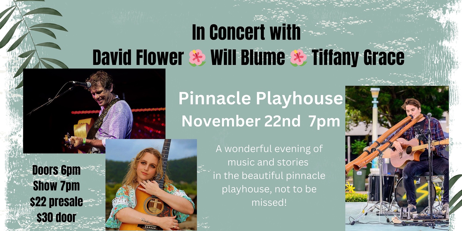 Banner image for In Concert David Flower and Will Blume at Pinnacle Playhouse