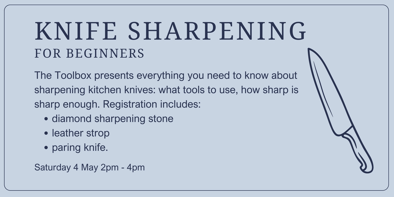 Banner image for Knife sharpening for beginners