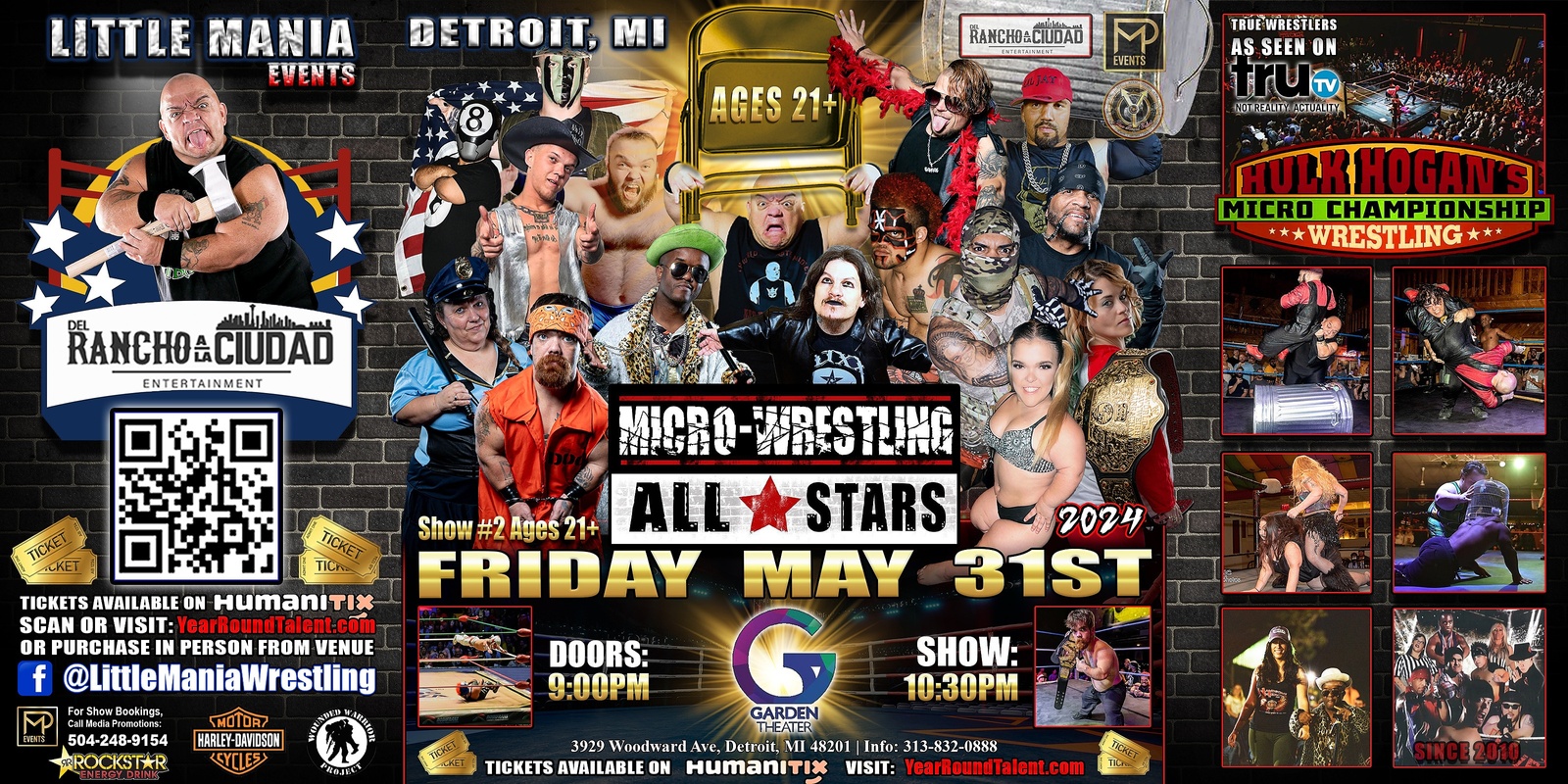Banner image for Detroit, MI -- Micro-Wrestling All * Stars: Little Mania Thrashes The Theater! *Show #2 Adults 21+*