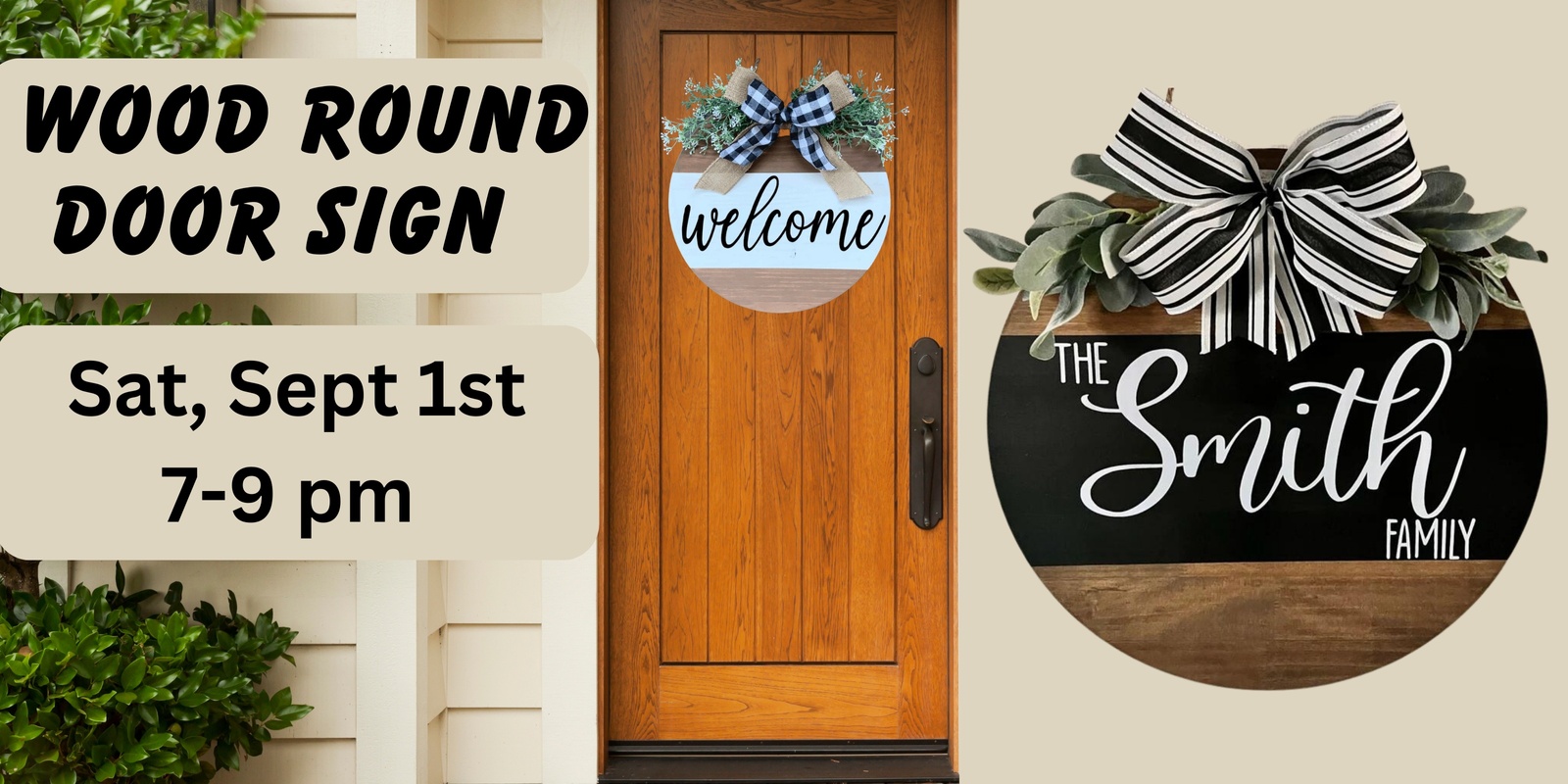 Banner image for Wood Round Welcome Sign