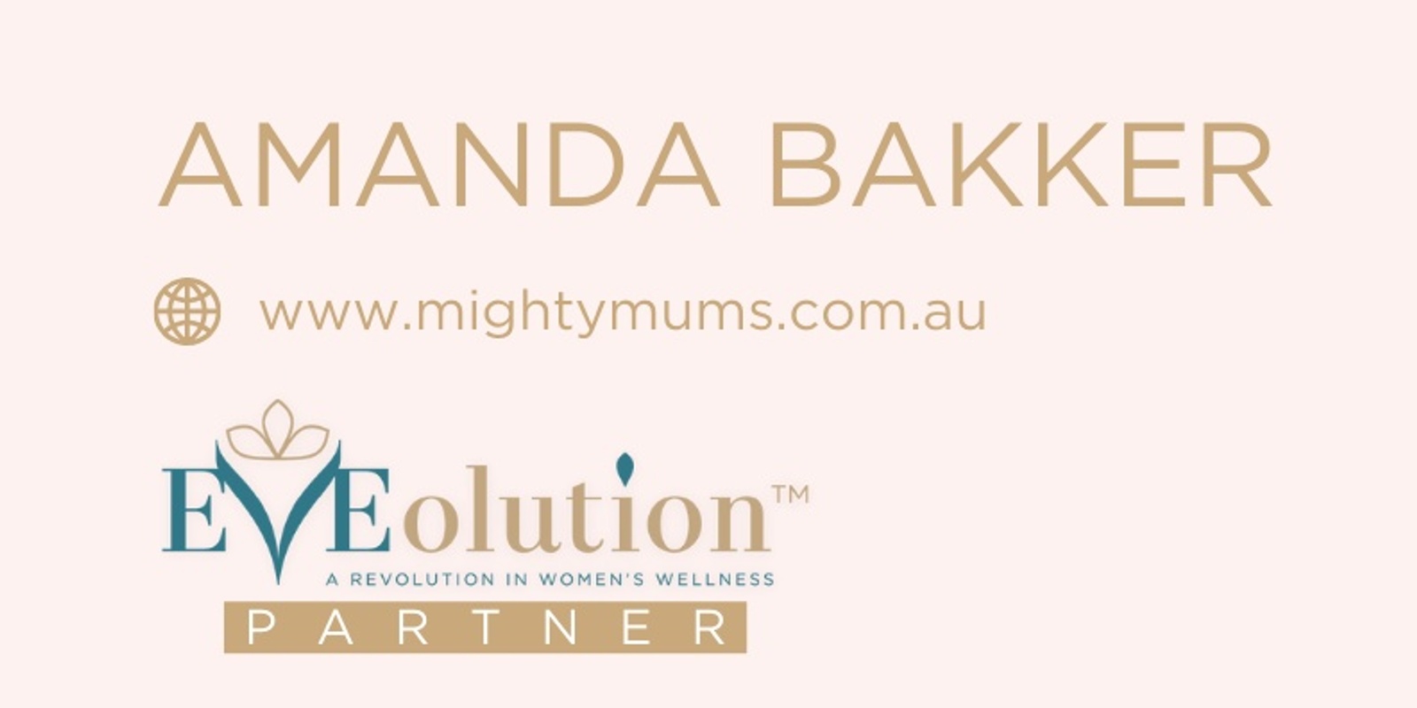 Amanda Bakker | Mighty Mums's banner