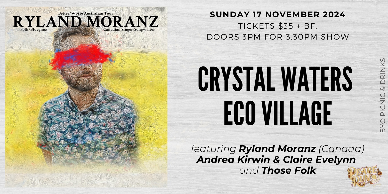 Banner image for Ryland Moranz (Canada) w/ Andrea Kirwin & Claire Evelynn and Those Folk at Crystal Waters 