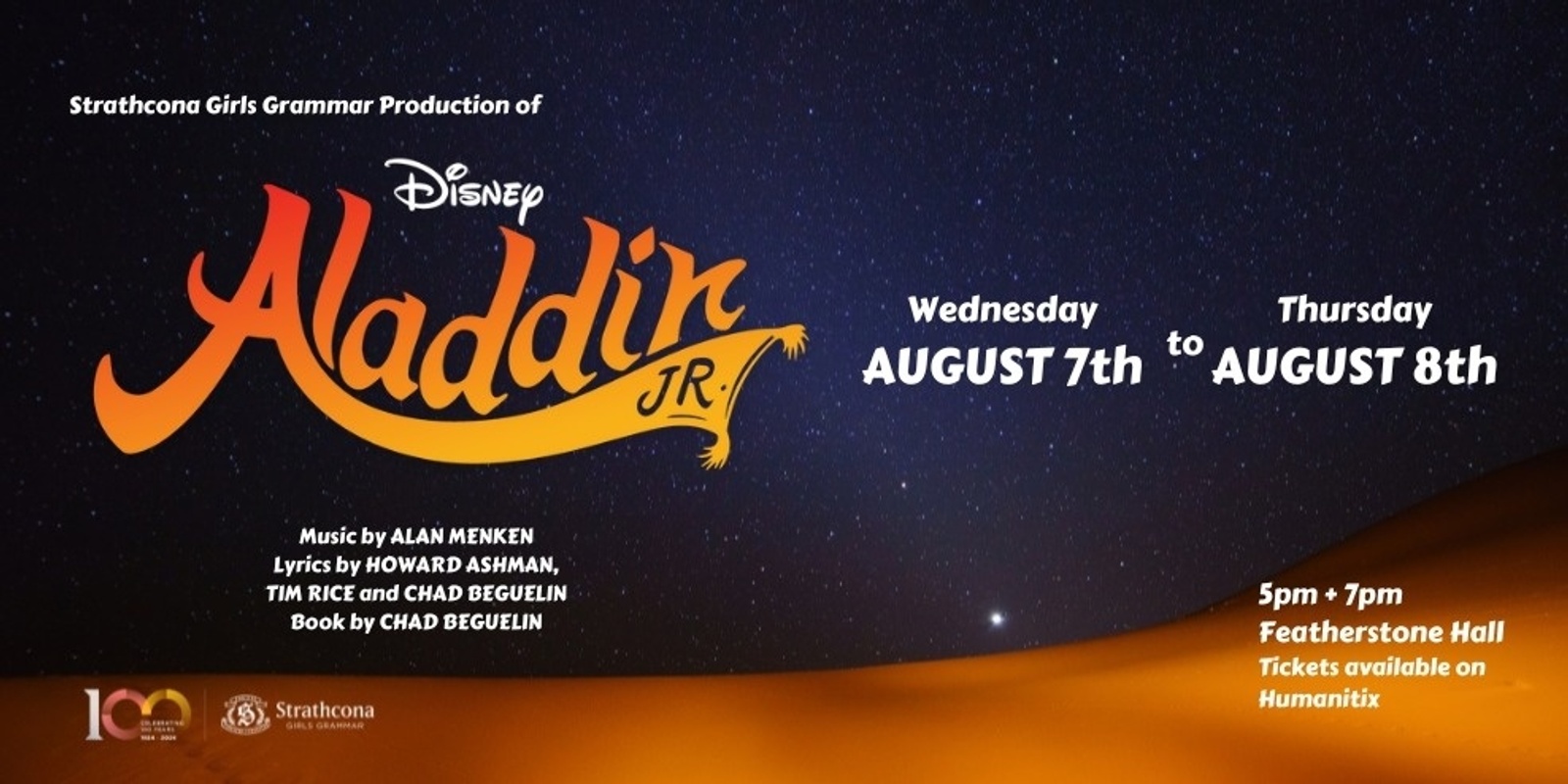 Banner image for Strathcona Girls Grammar presents Aladdin Jr. the Musical