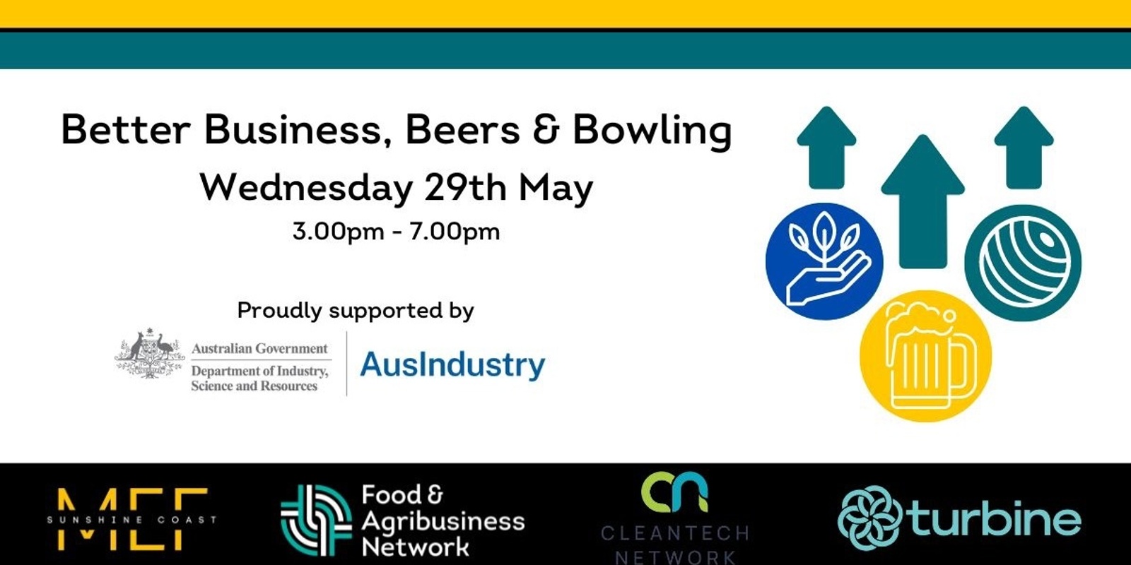 Banner image for FAN+MEF - Better Business, Beers & Bowling Moreton Bay