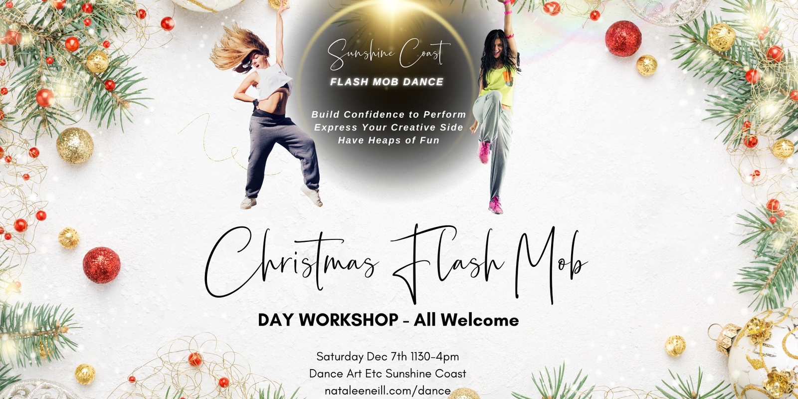 Banner image for Christmas Flash Mob Dance Day Workshop - Build Confidence, Express Yourself, Have Fun