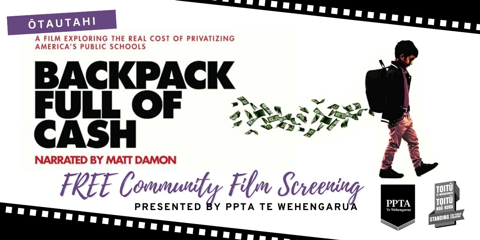 Banner image for 'Backpack Full of Cash' Film Screening - Ōtautahi