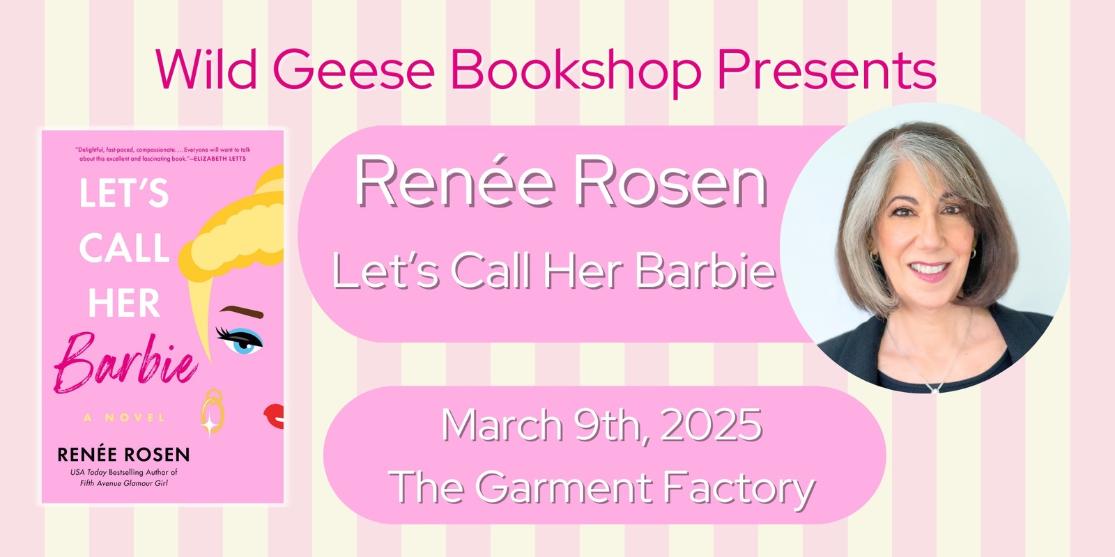 Banner image for Renee Rosen at The Garment Factory