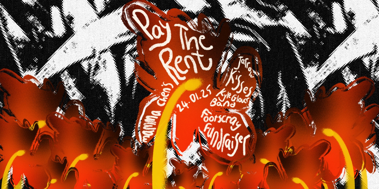 Banner image for Pay The Rent – Footscray Fundraiser ft. Jarrow, Kisses, Kyle Glover Band