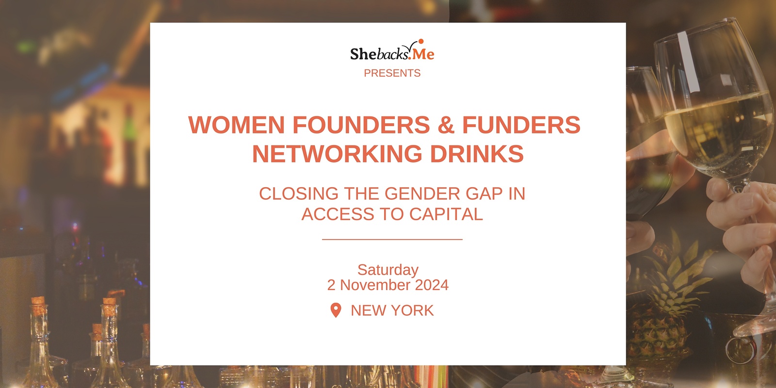 Banner image for Women Founders & Funders: Networking Drinks – Closing the Gender Gap in Access to Capital